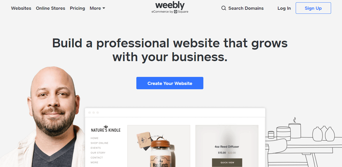 Weebly landing page