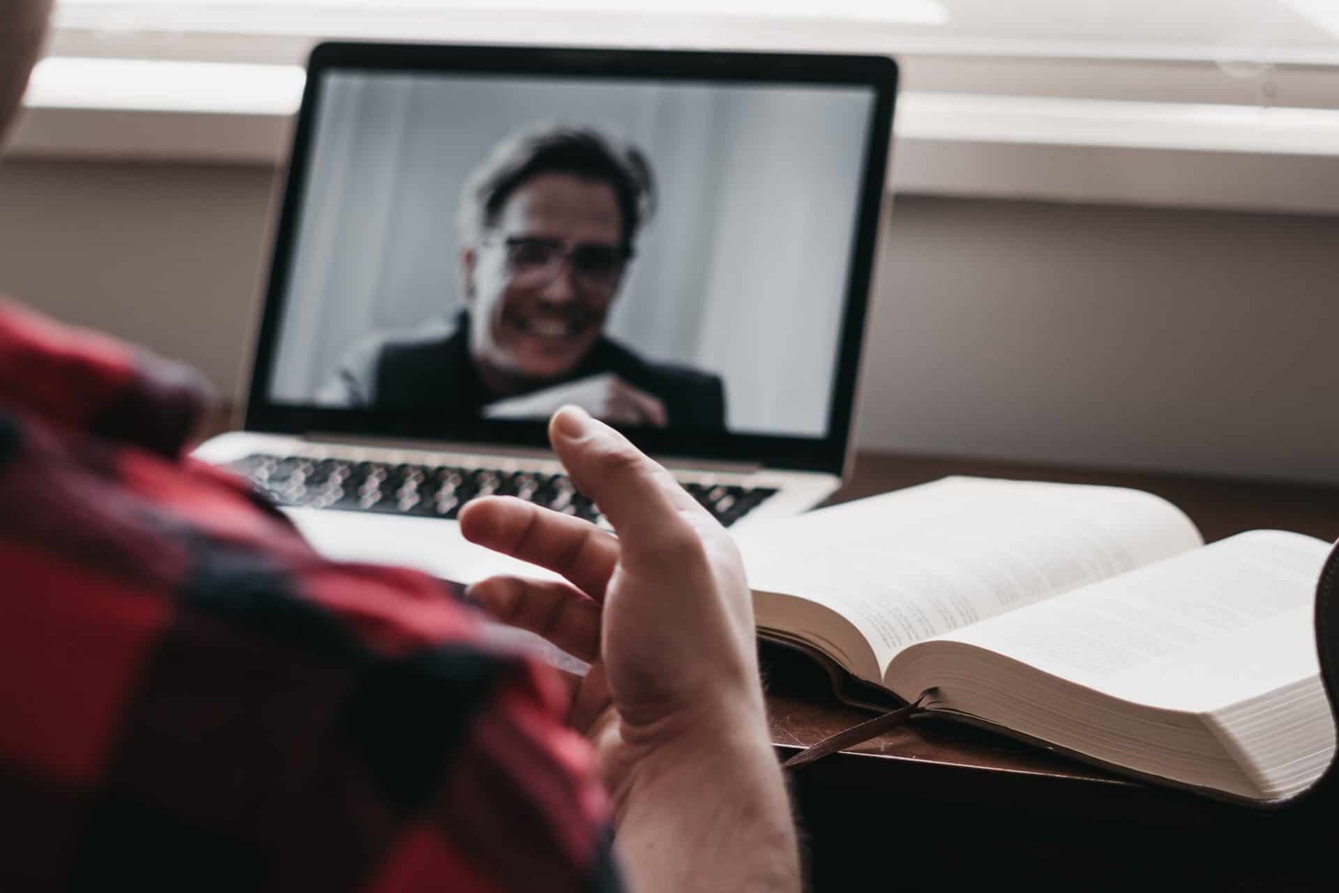 Man watching video 