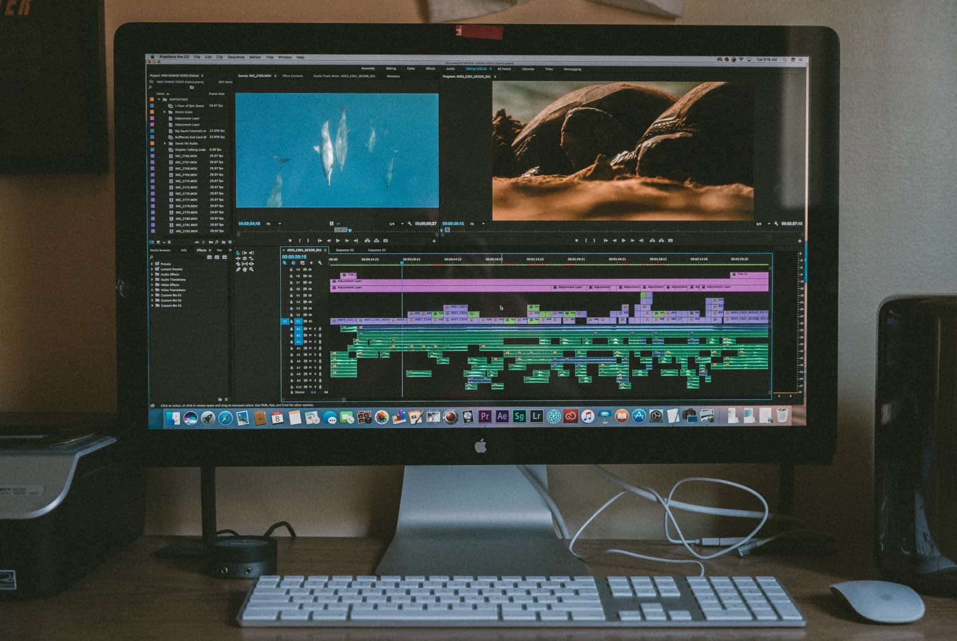 Video editor open on Mac PC