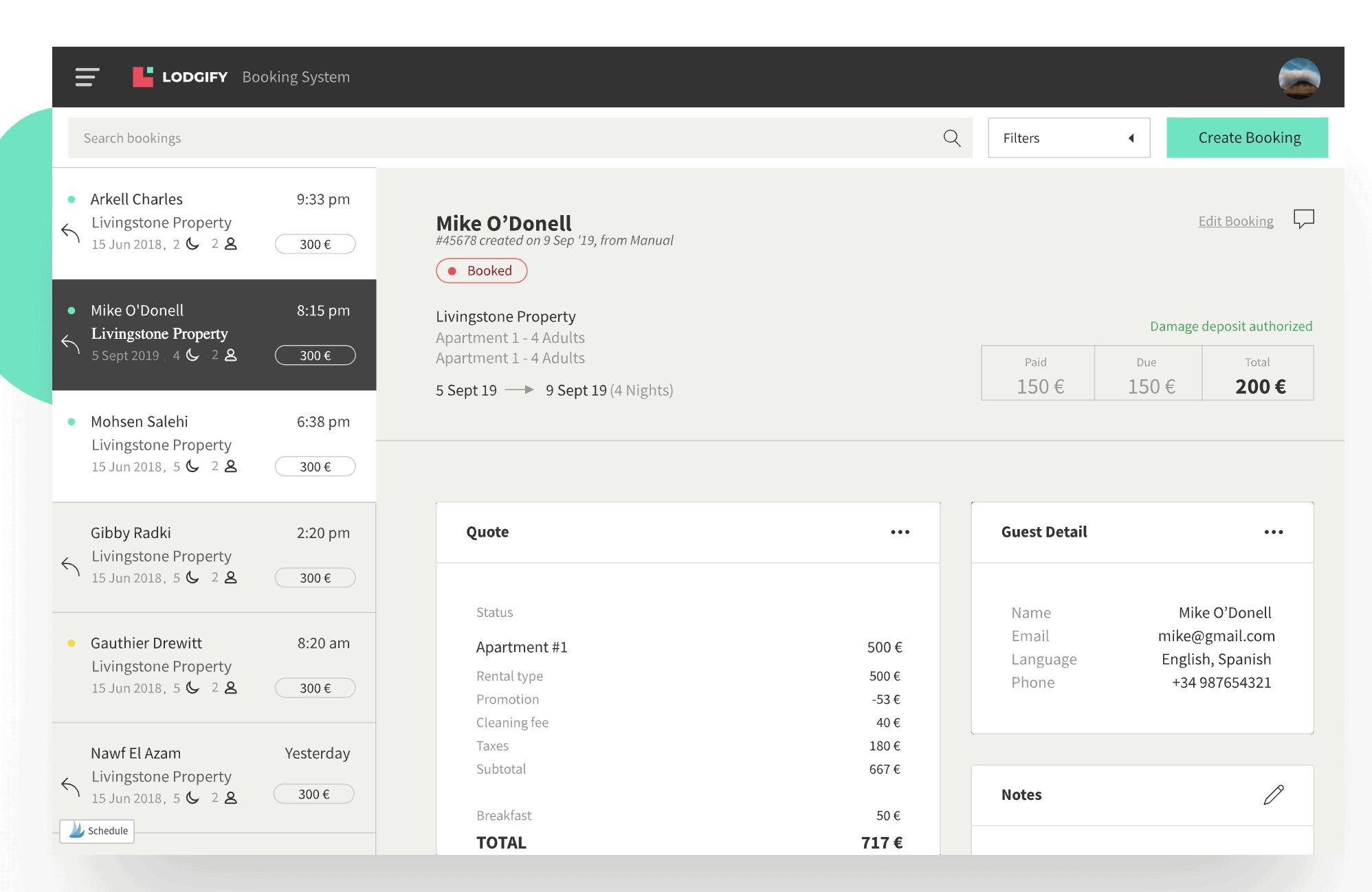 Lodgify booking system