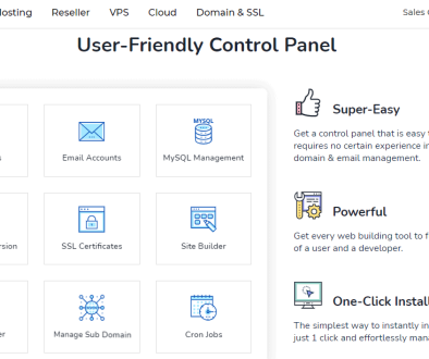 MilesWeb control panel