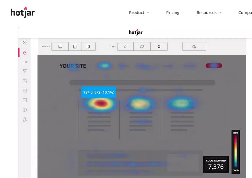 Hotjar Heatmaps