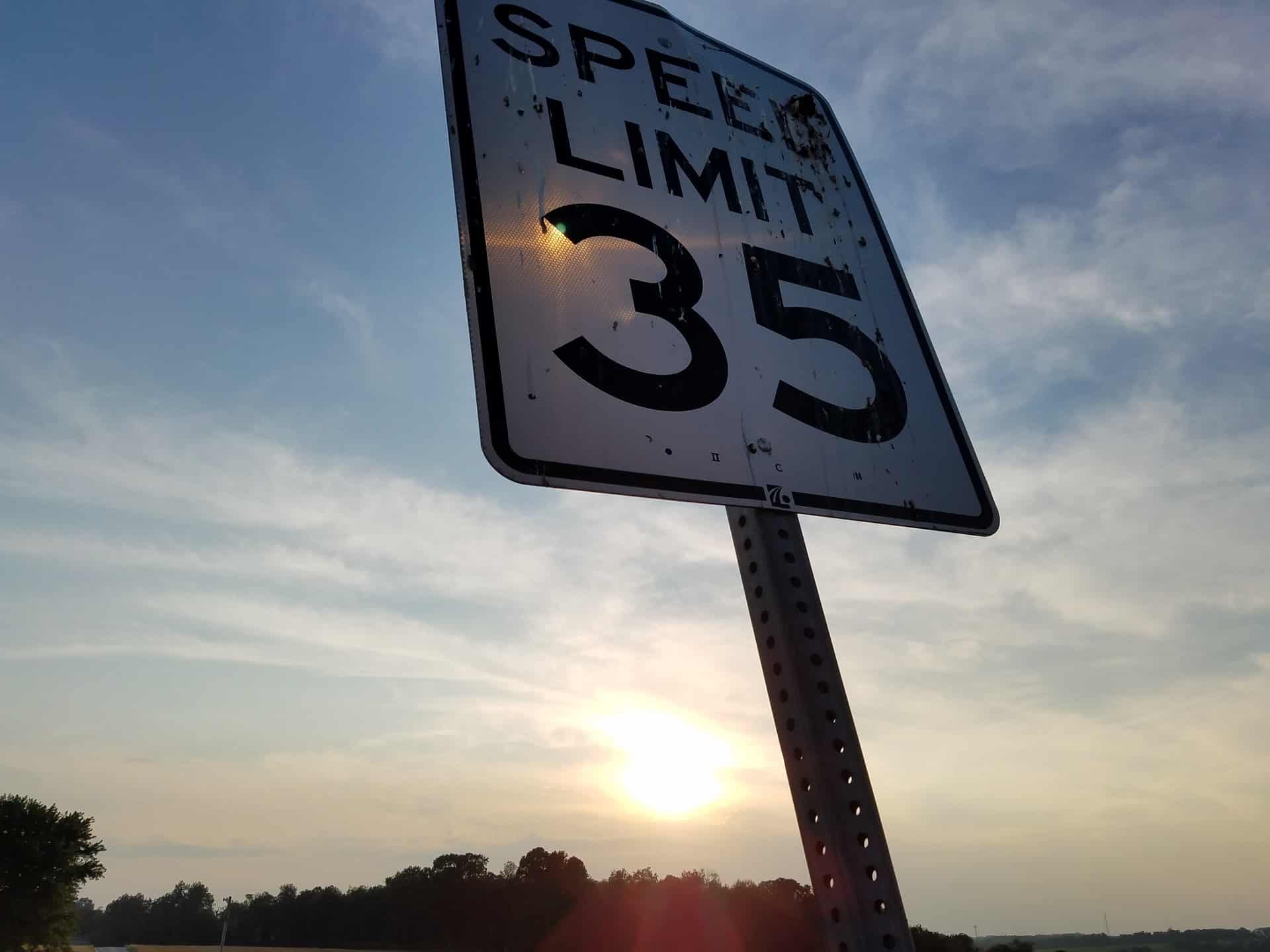 Speed limit sign