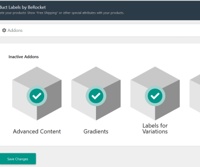 Product Labels advanced settings