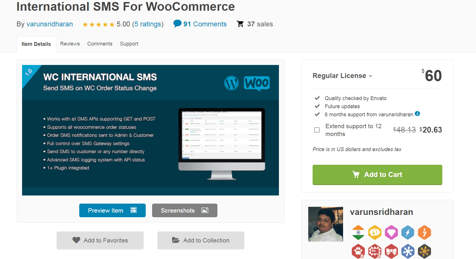 International SMS for WooCommerce