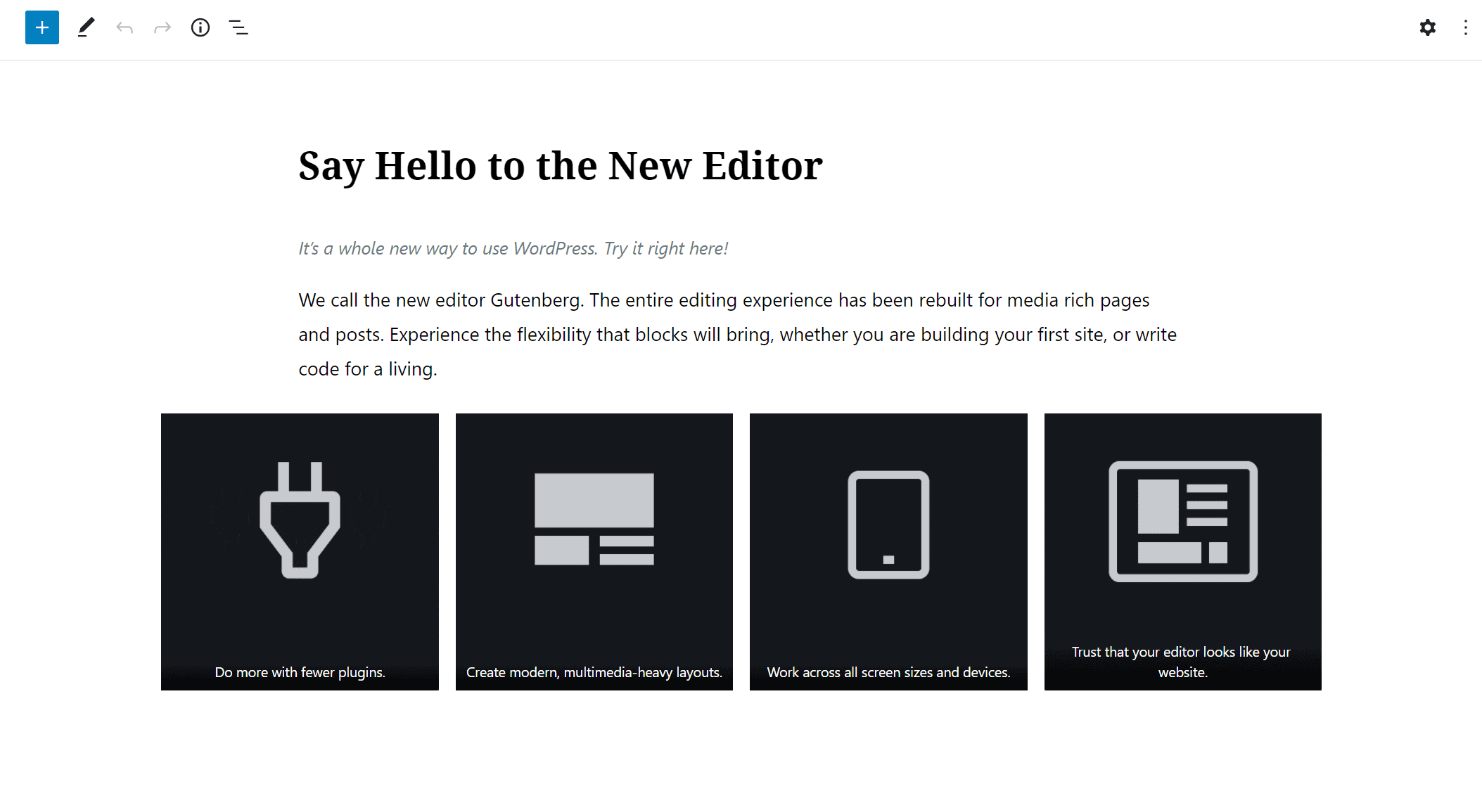 Gutenberg Editor