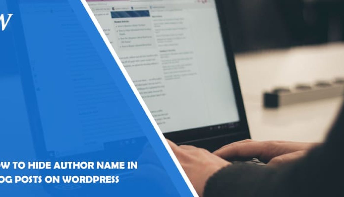 How to Hide Author Name in Blog Posts on WordPress
