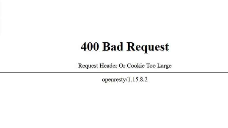 Fix: 400 Bad Request