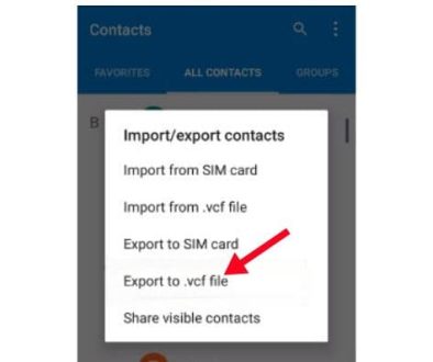 1. Exporting Contacts to a vCard (.VCF) File