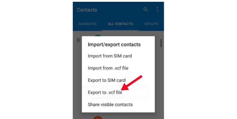 1. Exporting Contacts to a vCard (.VCF) File