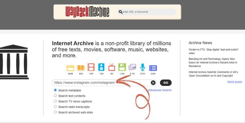 Viewing Cached Pages and Web Archives