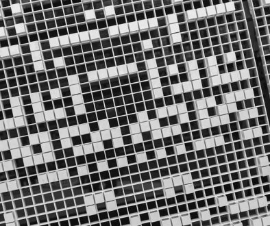 a black and white photo of a cross on a building artificial intelligence, reverse image search, computer screen