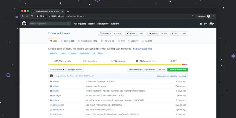 Github website on desktop reddit interface, native ads, user posts