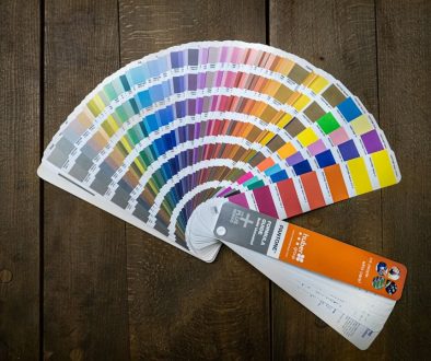 white blue and red round paper brand colors, subtle advertising, product benefits