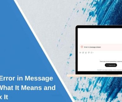 ChatGPT Error in Message Stream