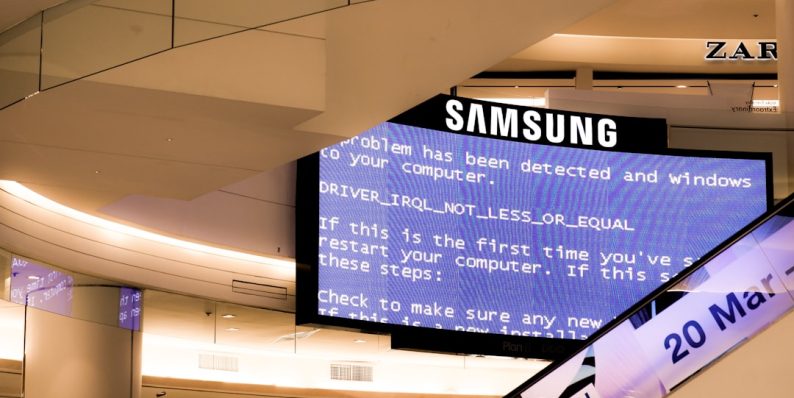 black Samsung flat screen monitor turned-on displaying boot sequence error windows terminal, dism, command prompt