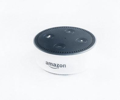 white and black Amazon Echo dot data collection, amazon personalization, user tracking