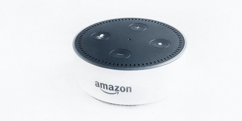 white and black Amazon Echo dot data collection, amazon personalization, user tracking