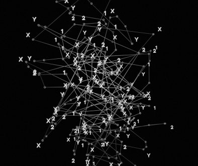 a black and white image of a tree with many small white lights sql database strings search