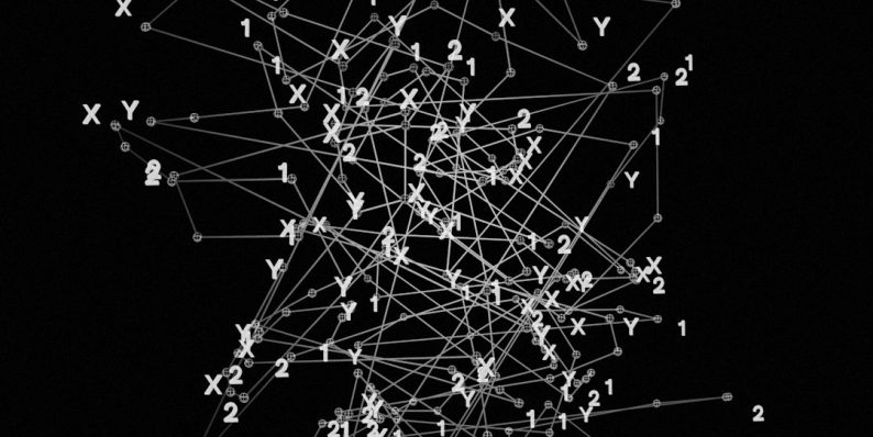 a black and white image of a tree with many small white lights sql database strings search
