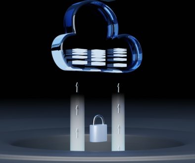 a blue and white logo wordpress site security, malware protection, web hosting protection