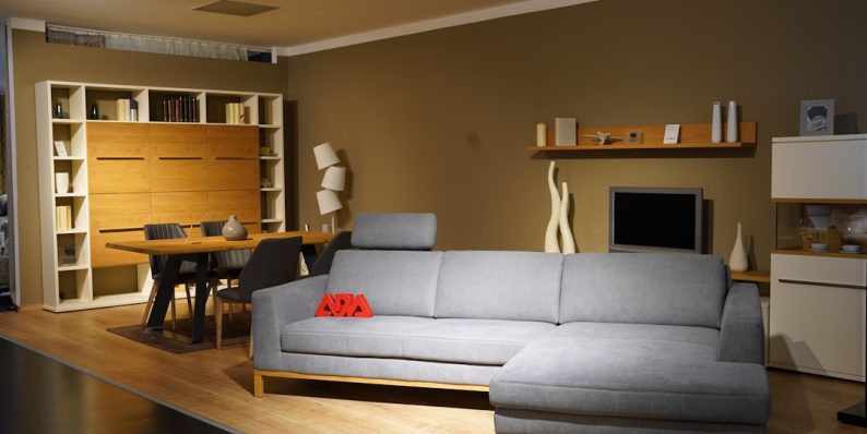a living room filled with furniture and a flat screen tv modern living room, interior design, furniture layout