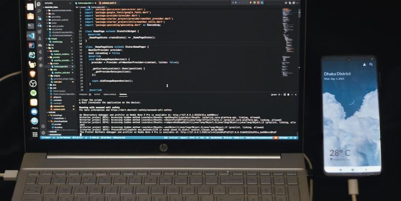 black and white hp laptop computer chatbot laptop programming terminal