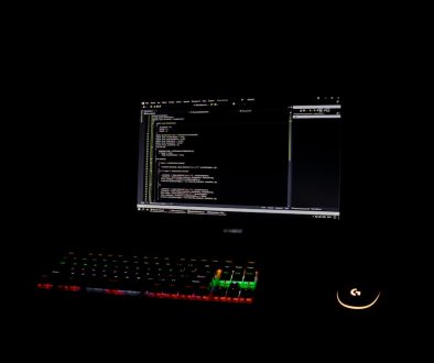black flat screen computer monitor chatbot laptop programming terminal