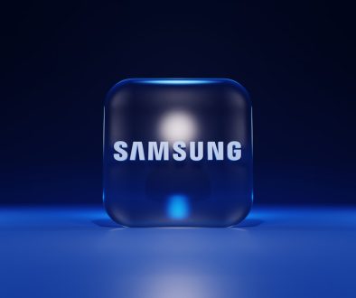 a blue cube with a white logo samsung tv settings, firmware update, smart tv interface