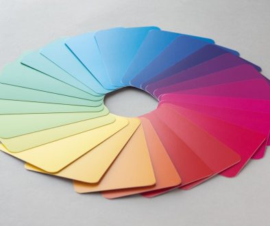 a circle of color swatches on a white surface disk analysis, colorful chart, file size map