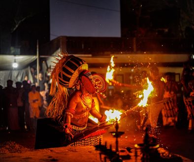 A traditional indian dance performance with fire and lights. onnilaina ritual crowds, cultural festival, sacred fire A traditional indian dance performance with fire and lights. onnilaina ritual crowds, cultural festival, sacred fire