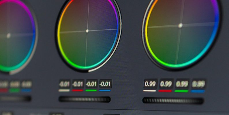 a computer screen with a bunch of buttons on it color grading interface cinematic video editing software export settings panel