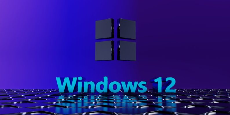 a purple and blue background with the words windows 12 on it windows remote desktop settings panel, enable remote desktop toggle, system properties window